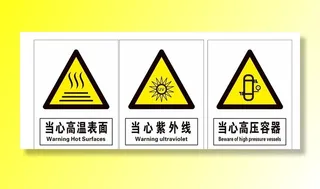 当心高温表面    当心紫外线图片