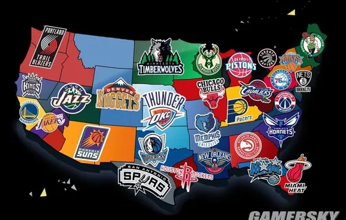 NBA球队分布图图片
