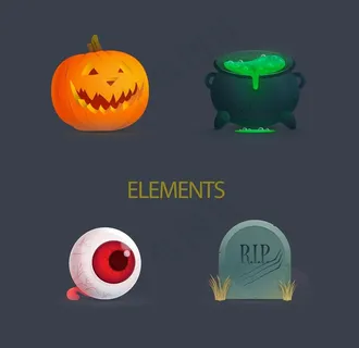 万圣节元素图片