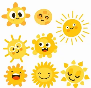 卡通太阳图片