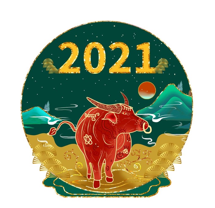 牛插画图片