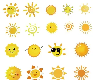卡通太阳图片