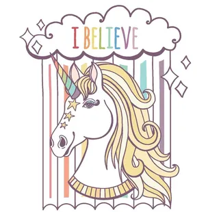 独角兽创意插画图片