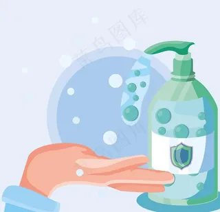 手绘新冠预防图片