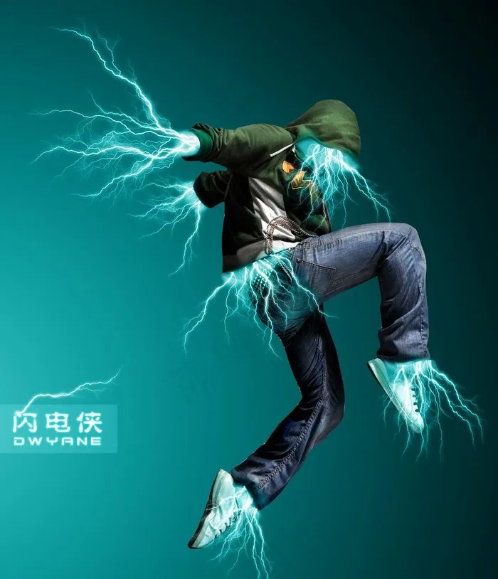 闪电侠图片psd模版下载