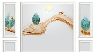 北欧线条麋鹿图片