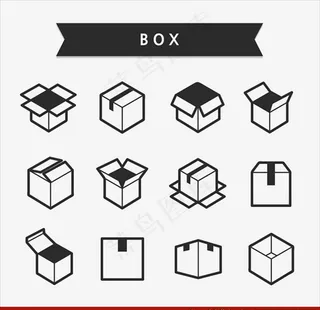 纸箱图标图片