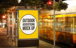 户外海报样机图片