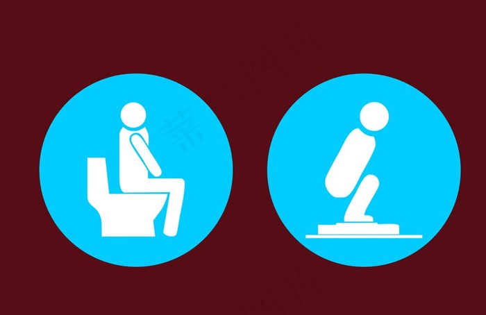 蹲厕和坐厕标志图片