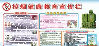 控烟健康教育宣传栏图片