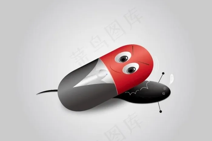 创意卡通避孕药图片ai矢量模版下载