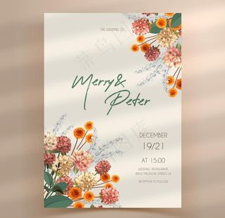 花艺婚庆邀请 请柬图片