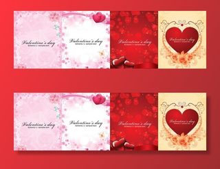 情人节展板4款图片