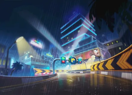 卡丁车赛道卡通插画图片 卡丁车赛道卡通插画图片