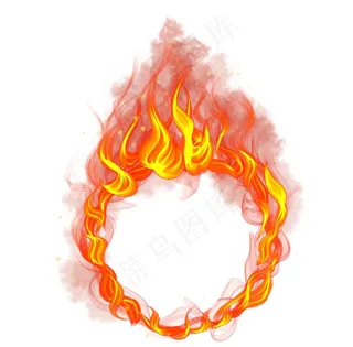 手绘卡通火圈图片