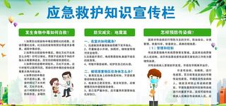 绿色救护知识展板图片