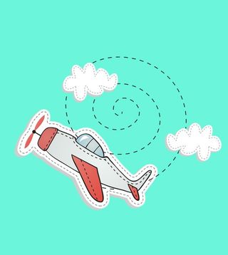 卡通手绘飞机PNG素材图片