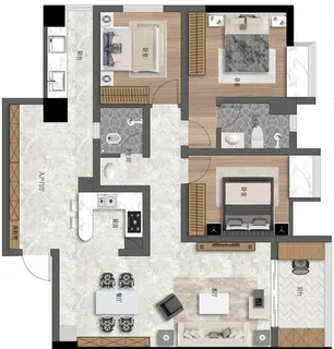 平面彩平户型图图片