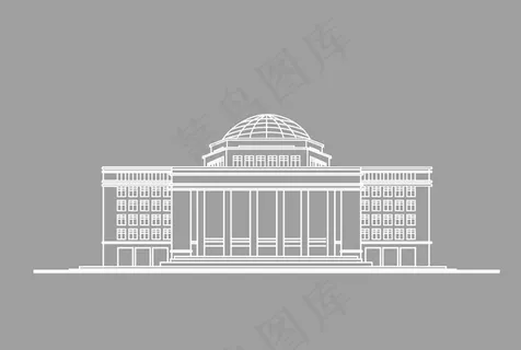 图书馆剪影图片