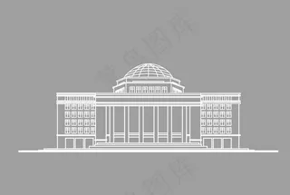 图书馆剪影图片