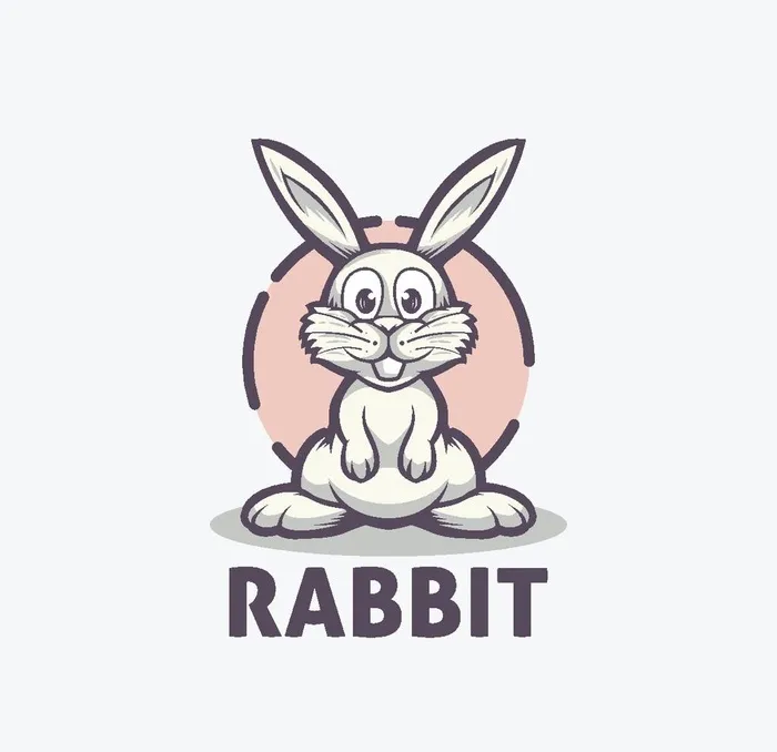 兔子图标图片eps,ai矢量模版下载