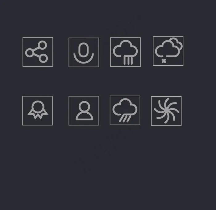 电子类线框图标图片psd模版下载