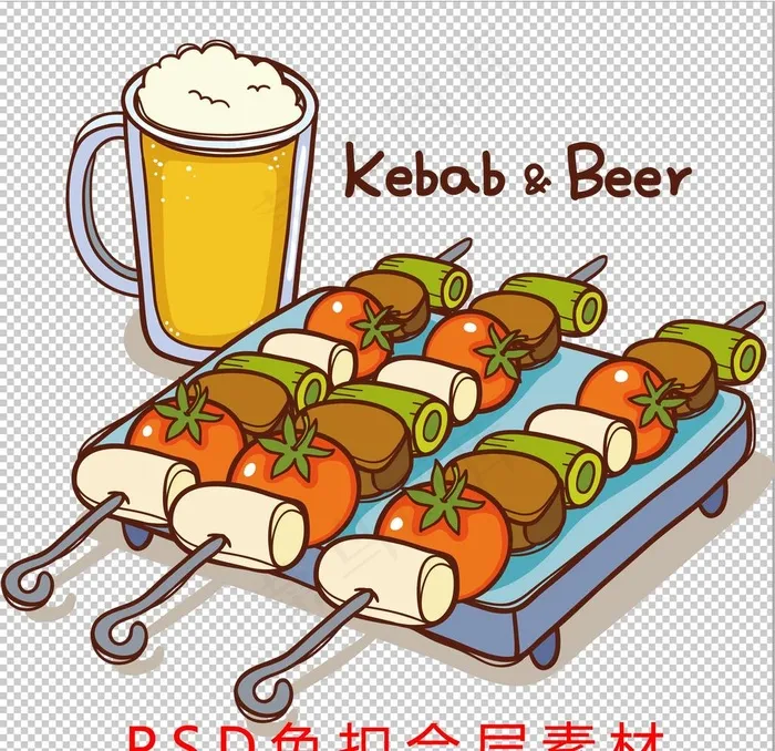 烧烤图片psd模版下载