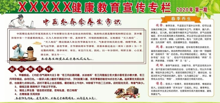 中医冬春季养生常识图片cdr矢量模版下载