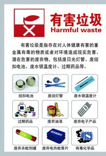 垃圾分类 有害垃圾图片