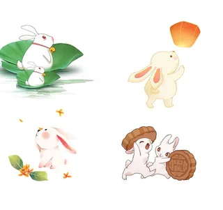 中秋兔子图片