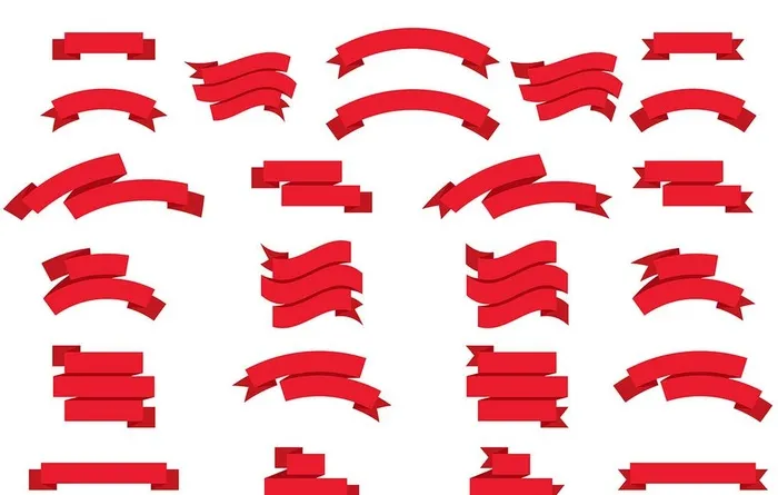 丝带标签图片ai矢量模版下载