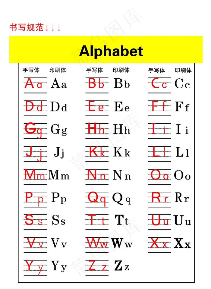 字母表图片