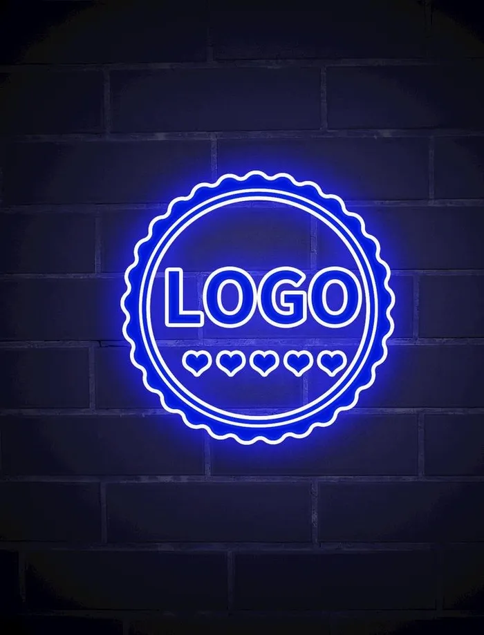 发光logo样机图片(1024x1387)psd模版下载