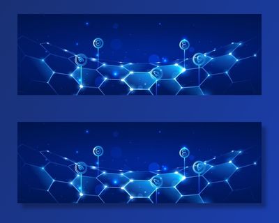 科技风简约商务互联网线条蓝色图片