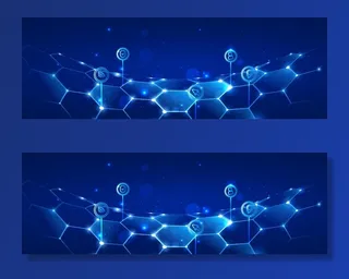 科技风简约商务互联网线条蓝色图片