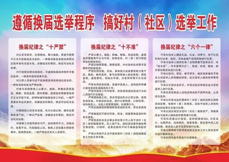 换届展板 村党组织换届图片