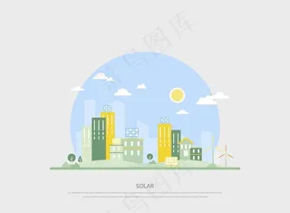 环保新能源插画图片