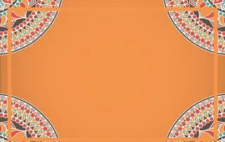 简单带有几何元素的橘色背景图片