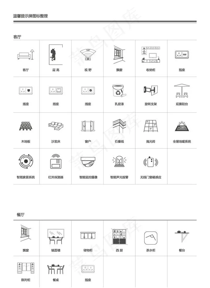 样板房温馨提示图标图片