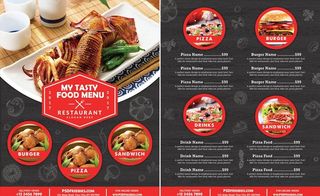 快餐店菜单图片