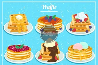 华夫饼薄烤饼图片