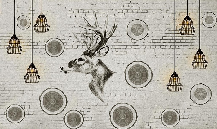 复古背景墙图片