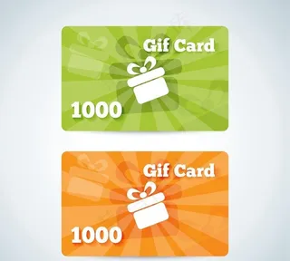 丝带礼品卡模板图片