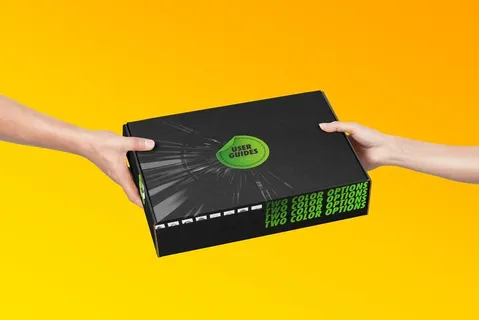 飞机盒包装盒贴图样机图片