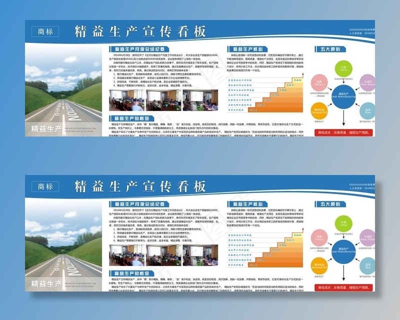精益生产看板图片psd模版下载