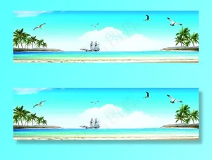 海景背景墙图片