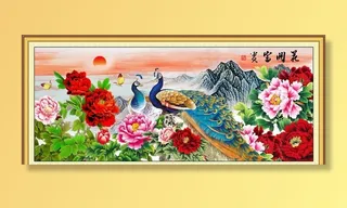 花开富贵钻石画图片