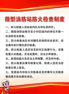 微型消防站防火检查制度图片
