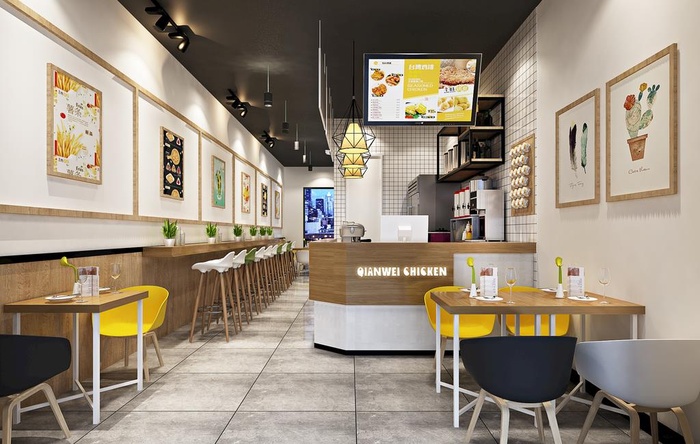 时尚餐饮店面效果图图片