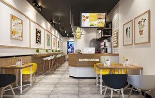 时尚餐饮店面效果图图片